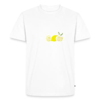 J’aime vraiment les citrons Ok Drôle de citron Fruit - T-shirt Premium bio Homme - blanc - Devant - Nico (187cm)