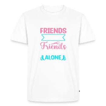 Friends Don't Let Friends Scrapbook Alone Crafting - Men's Premium Organic T-Shirt - white - Front - Nico (187cm)