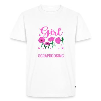 Just A Girl Who Loves Scrapbooking Funny Crafting - Men's Premium Organic T-Shirt - white - Front - Nico (187cm)