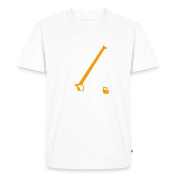 Grutier à la retraite Opérateur d’équipement lourd - T-shirt Premium bio Homme - blanc - Devant - Nico (187cm)
