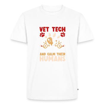 Veterinary Technician Funny Vet Tech - Men's Premium Organic T-Shirt - white - Front - Nico (187cm)