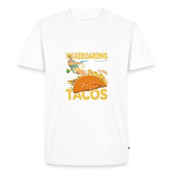Will Give Wakeboarding Advice For Tacos Funny - Männer Premium Bio T-Shirt - Weiß - Vorne - Nico (187cm)