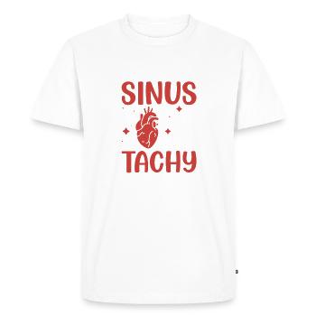 Sinus dans les rues Tachy dans les draps - T-shirt Premium bio Homme - blanc - Devant - Nico (187cm)