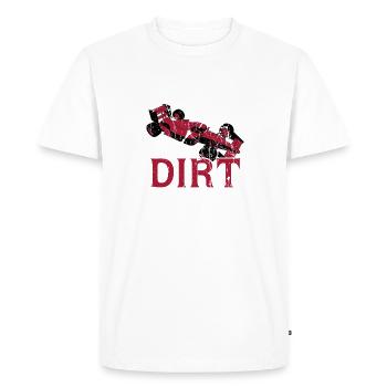 Laissez la saleté voler drôle de course sur piste de terre - T-shirt Premium bio Homme - blanc - Devant - Nico (187cm)