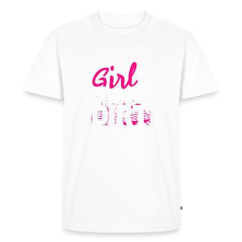 Cette fille aime les courses sur piste de terre - T-shirt Premium bio Homme - blanc - Devant - Nico (187cm)
