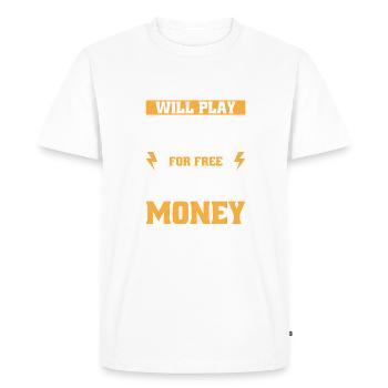 Funny Harmonica Saying Harmonica Player - Men's Premium Organic T-Shirt - white - Front - Nico (187cm)