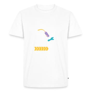 Échographiste en cours Échographie Technologie échographique - T-shirt Premium bio Homme - blanc - Devant - Nico (187cm)