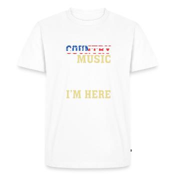Country Music and Beer That's Why I'm Here - Men's Premium Organic T-Shirt - white - Front - Nico (187cm)