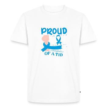 Fière maman d’un héros du DT1 Sensibilisation au diabète de type 1 - T-shirt Premium bio Homme - blanc - Devant - Nico (187cm)