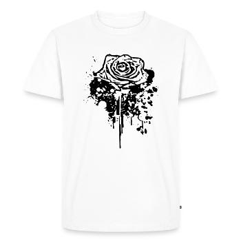 rose - Men's Premium Organic T-Shirt - white - Front - Nico (187cm)