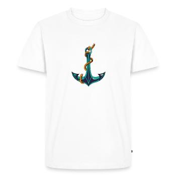 Ancre avec nœuds - T-shirt Premium bio Homme - blanc - Devant - Nico (187cm)