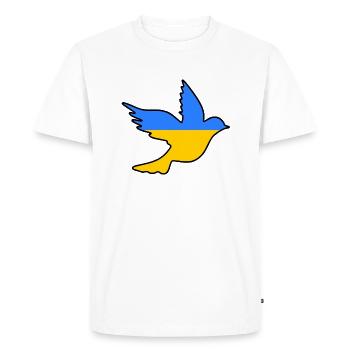 Ukraine - T-shirt Premium bio Homme - blanc - Devant - Nico (187cm)