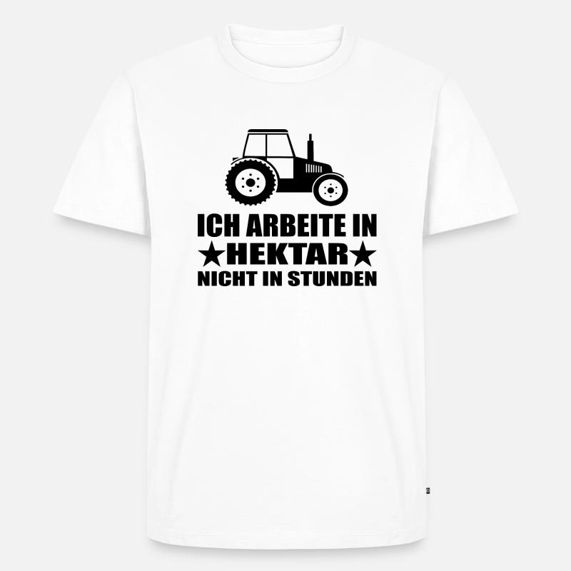 Traktor - Männer Premium Bio T-Shirt - Weiß