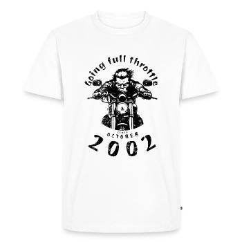22. Geburtstag : à fond depuis 10/2002 - T-shirt Premium bio Homme - blanc - Devant - Nico (187cm)