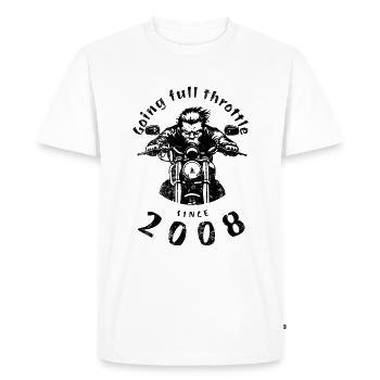 16. Geburtstag : À fond depuis 2008 - T-shirt Premium bio Homme - blanc - Devant - Nico (187cm)