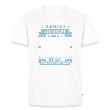Funshirt 80 - Männer Premium Bio T-Shirt - Weiß - Vorne - Nico (187cm)