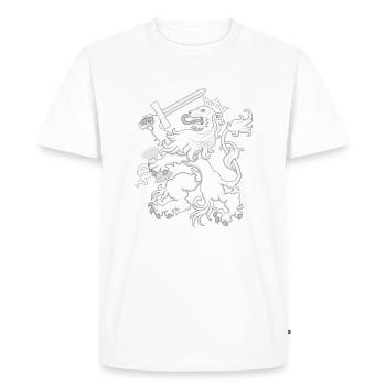 Lion hollandais - T-shirt Premium bio Homme - blanc - Devant - Nico (187cm)