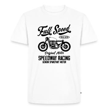 Full Speed Original Motorcycle - Men's Premium Organic T-Shirt - white - Front - Nico (187cm)
