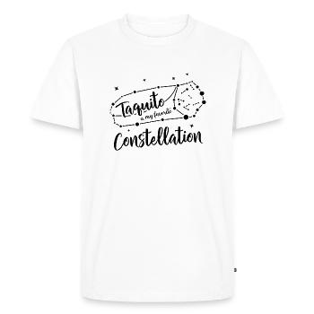Taquito est ma constellation préférée - T-shirt Premium bio Homme - blanc - Devant - Nico (187cm)
