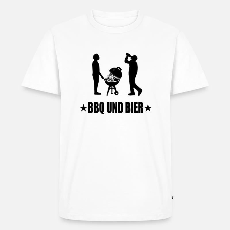 BBQ - Männer Premium Bio T-Shirt - Weiß