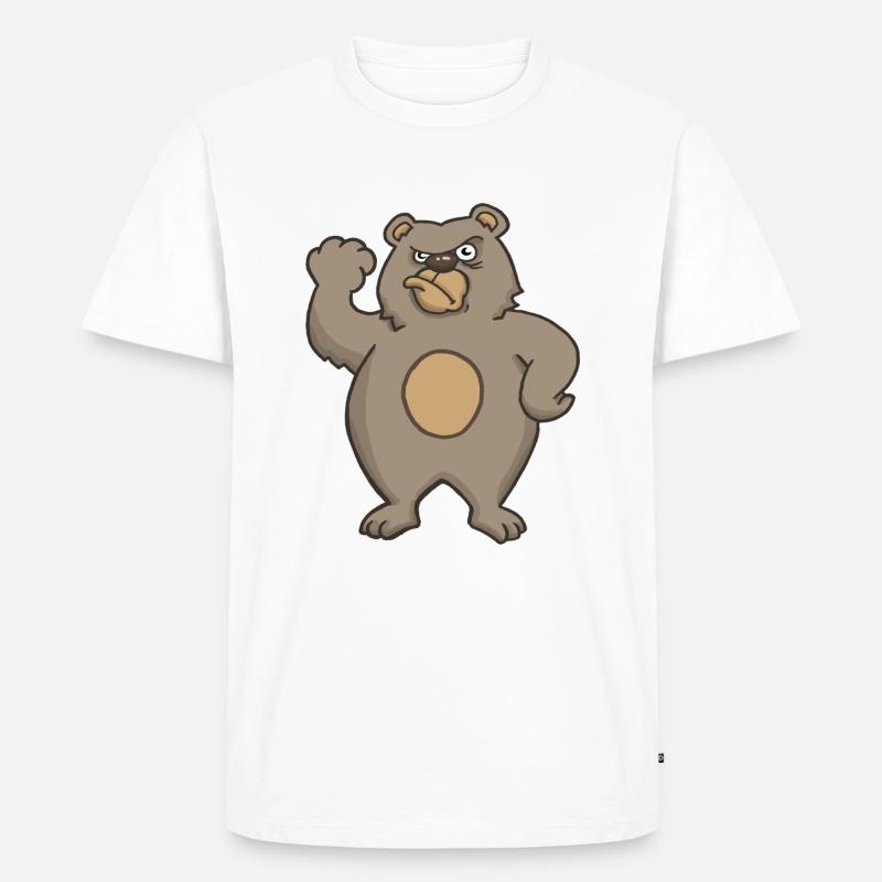 grumpybear - Männer Premium Bio T-Shirt - Weiß