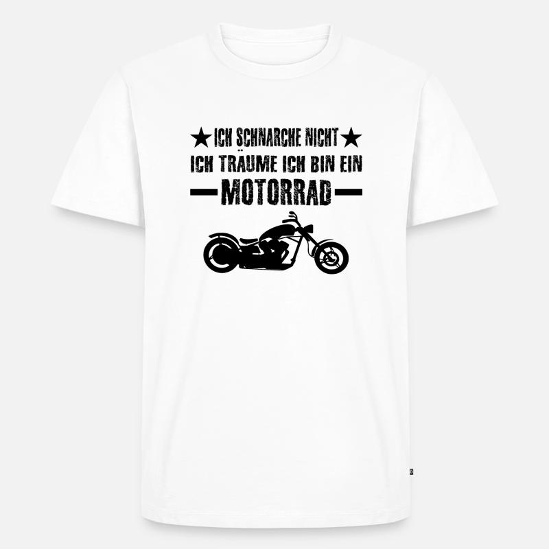 Motorrad - Männer Premium Bio T-Shirt - Weiß
