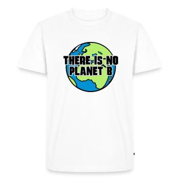 There is no Planet B - Männer Premium Bio T-Shirt - Weiß - Vorne - Nico (187cm)
