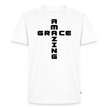 Christianisme Croix chrétienne Jésus Bible - T-shirt Premium bio Homme - blanc - Devant - Nico (187cm)