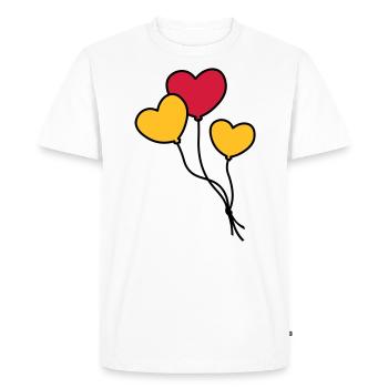 Herzballons / Ballon coeur / Ballon coeur - T-shirt Premium bio Homme - blanc - Devant - Nico (187cm)