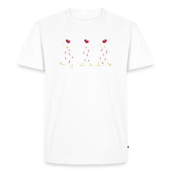 Crazy Chicken - Men's Premium Organic T-Shirt - white - Front - Nico (187cm)