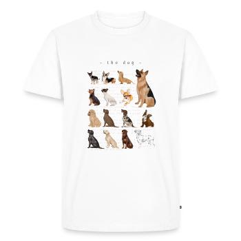 le chien - T-shirt Premium bio Homme - blanc - Devant - Nico (187cm)