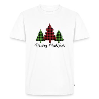 Motif de bûcheron de Noël de pin - T-shirt Premium bio Homme - blanc - Devant - Nico (187cm)