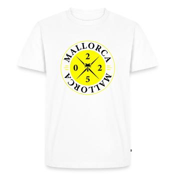 Vacances Majorque 2025 - T-shirt Premium bio Homme - blanc - Devant - Nico (187cm)