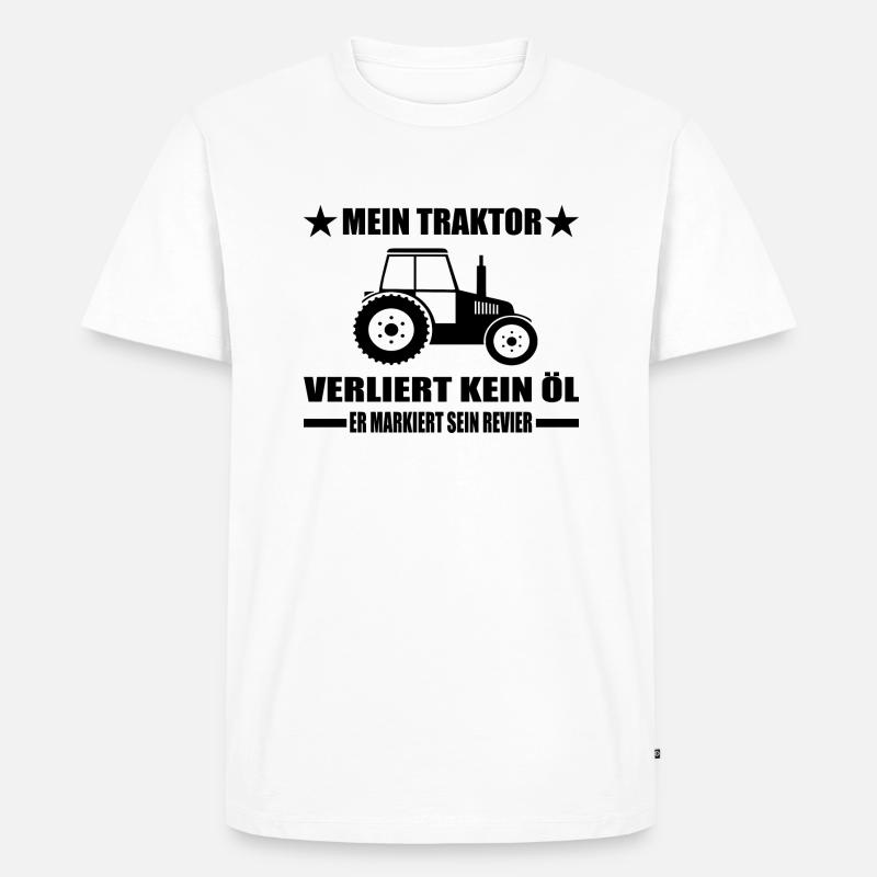 Traktor - Männer Premium Bio T-Shirt - Weiß