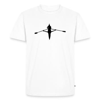 Rowing Single Silhouette - T-shirt Premium bio Homme - blanc - Devant - Nico (187cm)