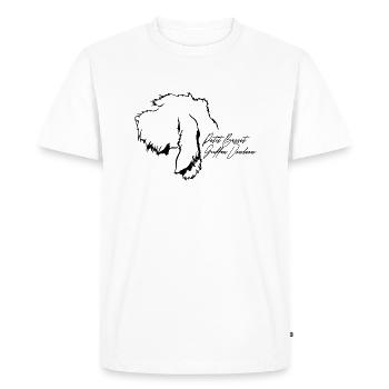 PETIT BASSET GRIFFON VENDEEN Profil Chiens Wilsigns - T-shirt Premium bio Homme - blanc - Devant - Nico (187cm)