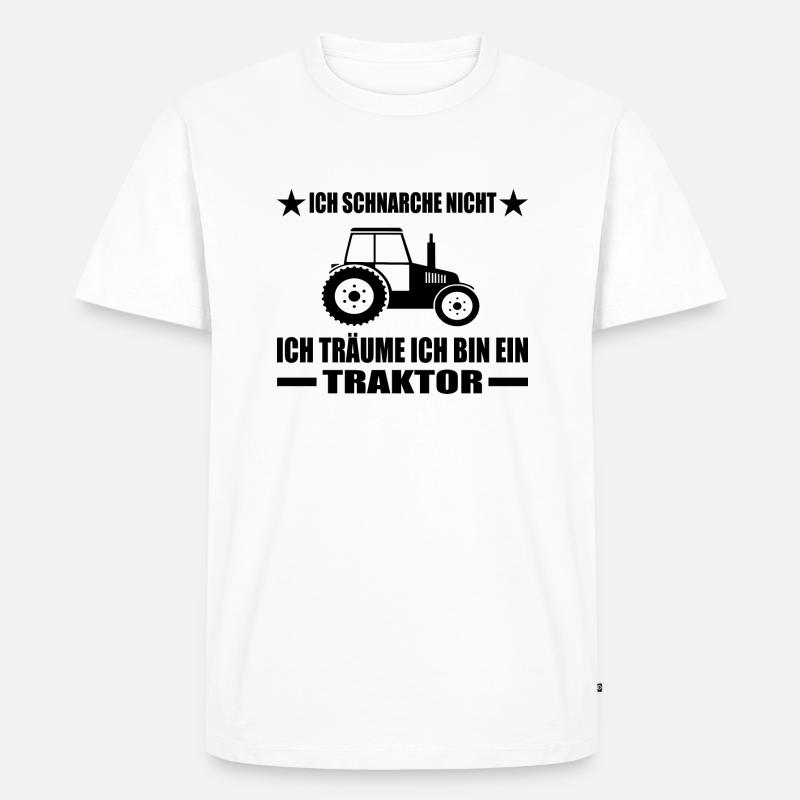 Traktor - Männer Premium Bio T-Shirt - Weiß