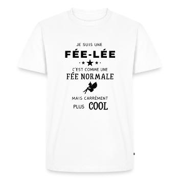 Cadeau amie fée lée clochette humour - T-shirt Premium bio Homme - blanc - Devant - Nico (187cm)