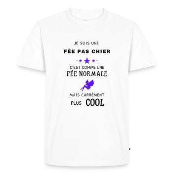 La fée pas chier clochette humour meilleure amie - T-shirt Premium bio Homme - blanc - Devant - Nico (187cm)