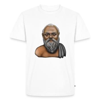 Socrates Greek Philosopher - Men's Premium Organic T-Shirt - white - Front - Nico (187cm)