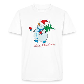 Bonhomme de neige - T-shirt Premium bio Homme - blanc - Devant - Nico (187cm)