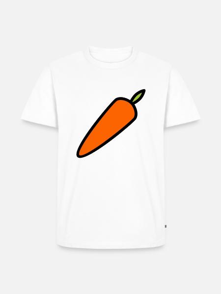 Möhre oder Karotte - Männer Premium Bio T-Shirt - Weiß
