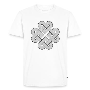 Nœud celtique avec des cœurs - T-shirt Premium bio Homme - blanc - Devant - Nico (187cm)