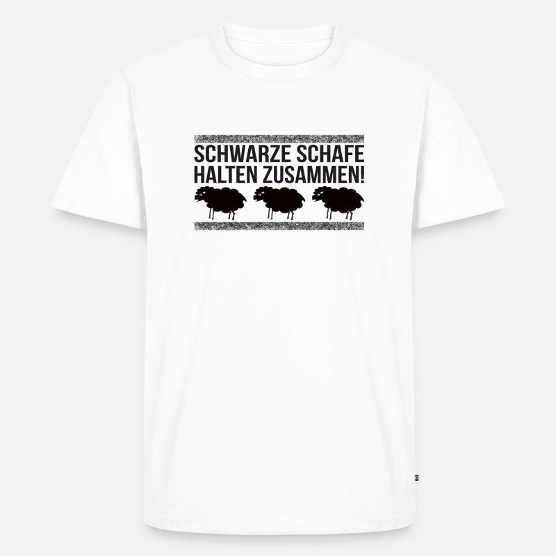 Black Sheep (Das schwarze Schaf.) - Männer Premium Bio T-Shirt - Weiß