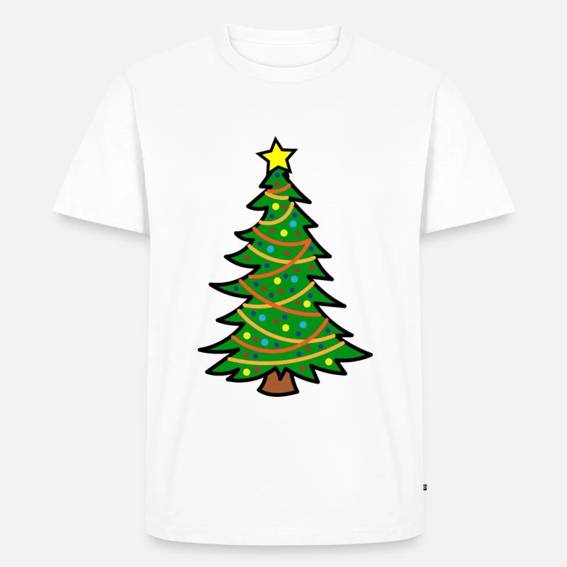 Christmas tree / Weihnachtsbaum - Männer Premium Bio T-Shirt - Weiß