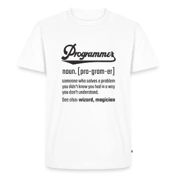 Programmer programmer noun noun definition - Men's Premium Organic T-Shirt - white - Front - Nico (187cm)