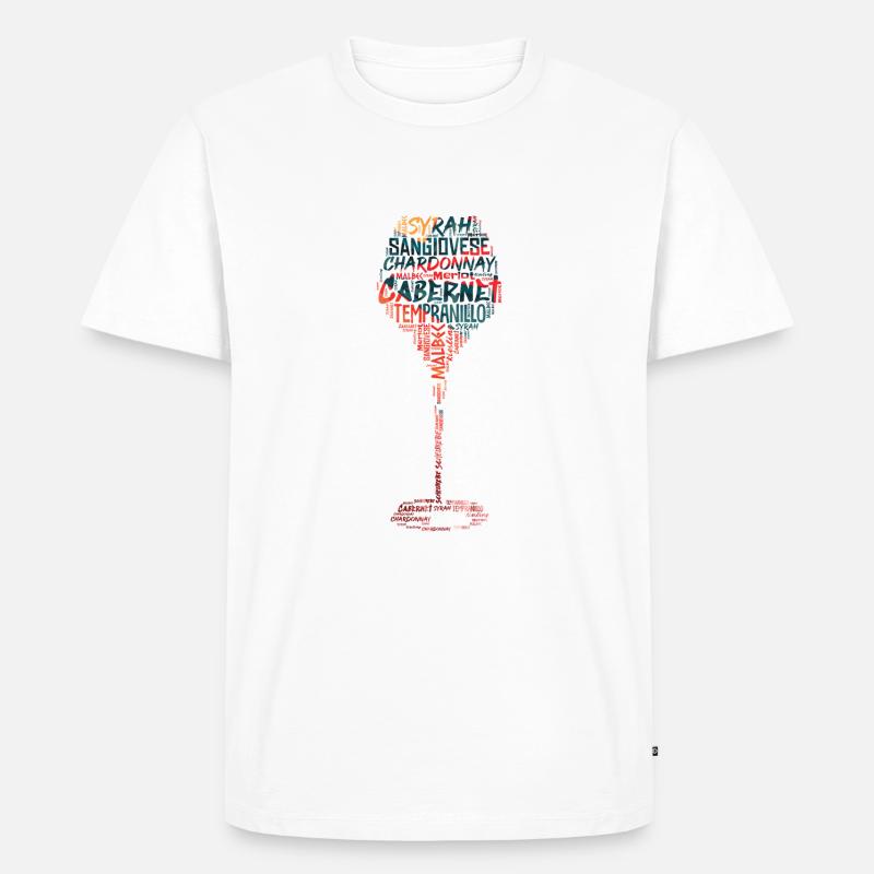 Wein Rebsorten - Männer Premium Bio T-Shirt - Weiß