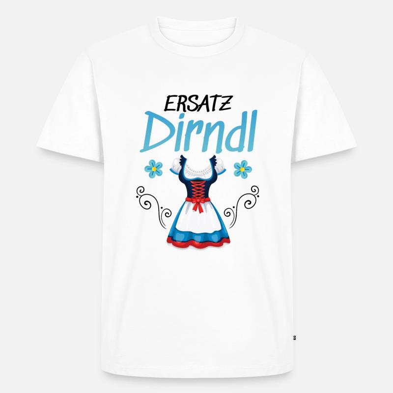 Dirndl Ersatz - Männer Premium Bio T-Shirt - Weiß