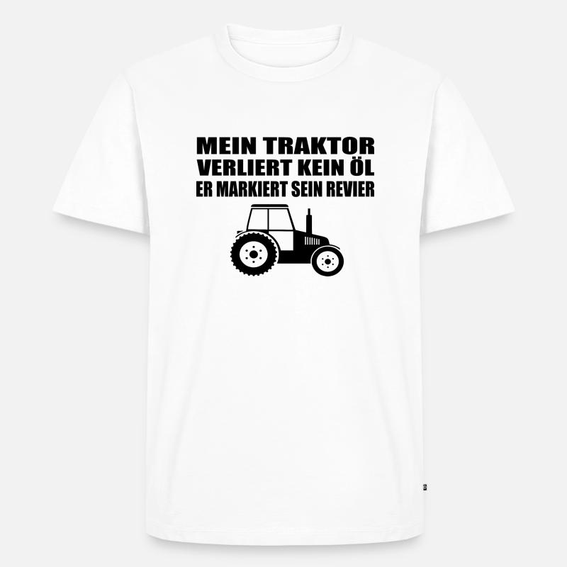 Traktor - Männer Premium Bio T-Shirt - Weiß