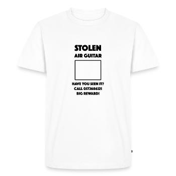 Guitare air volée - T-shirt Premium bio Homme - blanc - Devant - Nico (187cm)